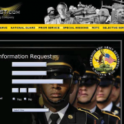 Screen shot of website